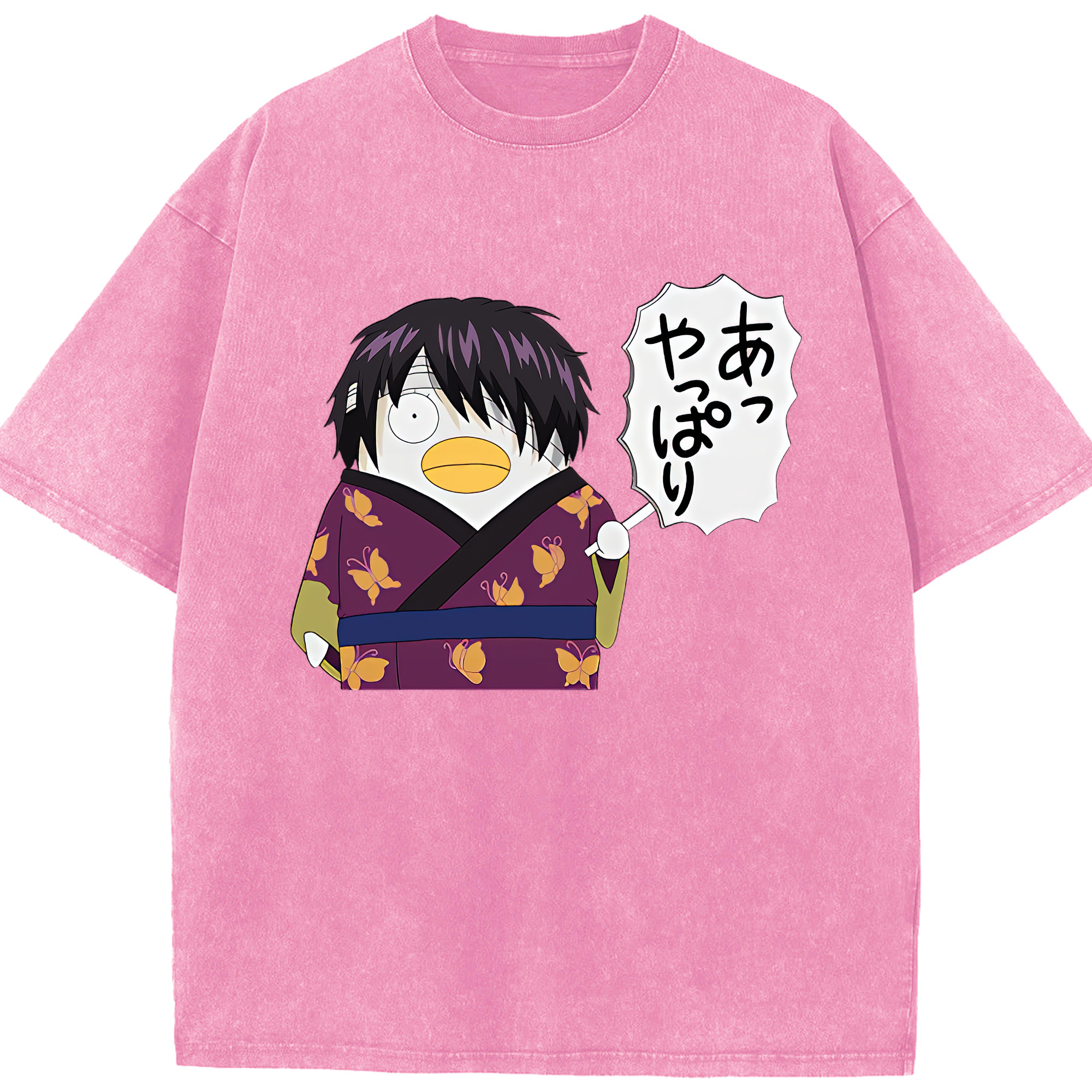 （画像用） ぎんたま 坂田銀時（さかたぎんとき） 神楽 志村新八（しむら しんぱち） GINTAMA Sakata Gintoki Kagura Shimura Shinpachi 綿100% ヴィンテージ風 半袖Tシャツ（フロントプリント）